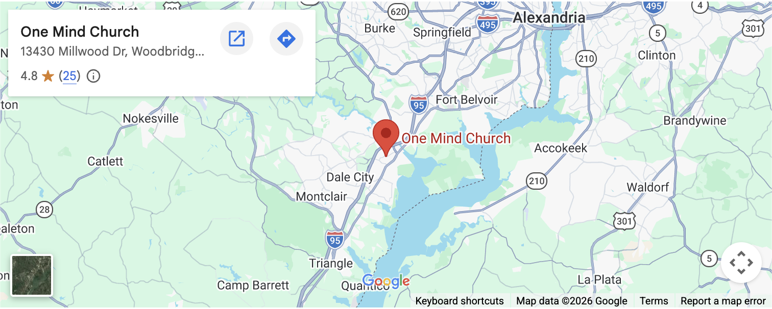 Map to One Mind Church